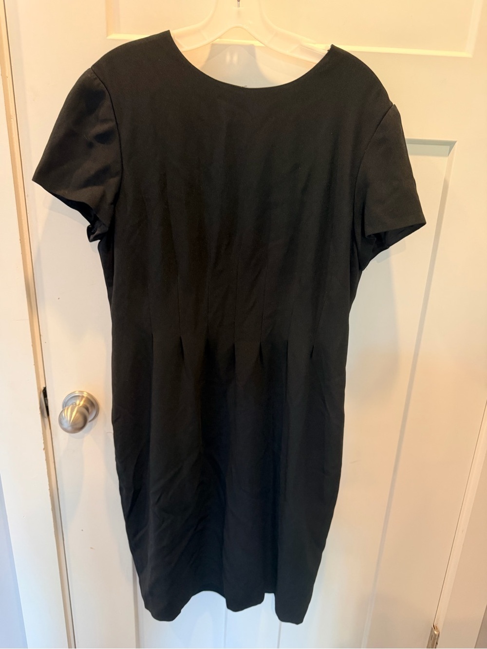 Liz Claiborne Black Sheath Dress 12 Classic Career Office Little Black Dress